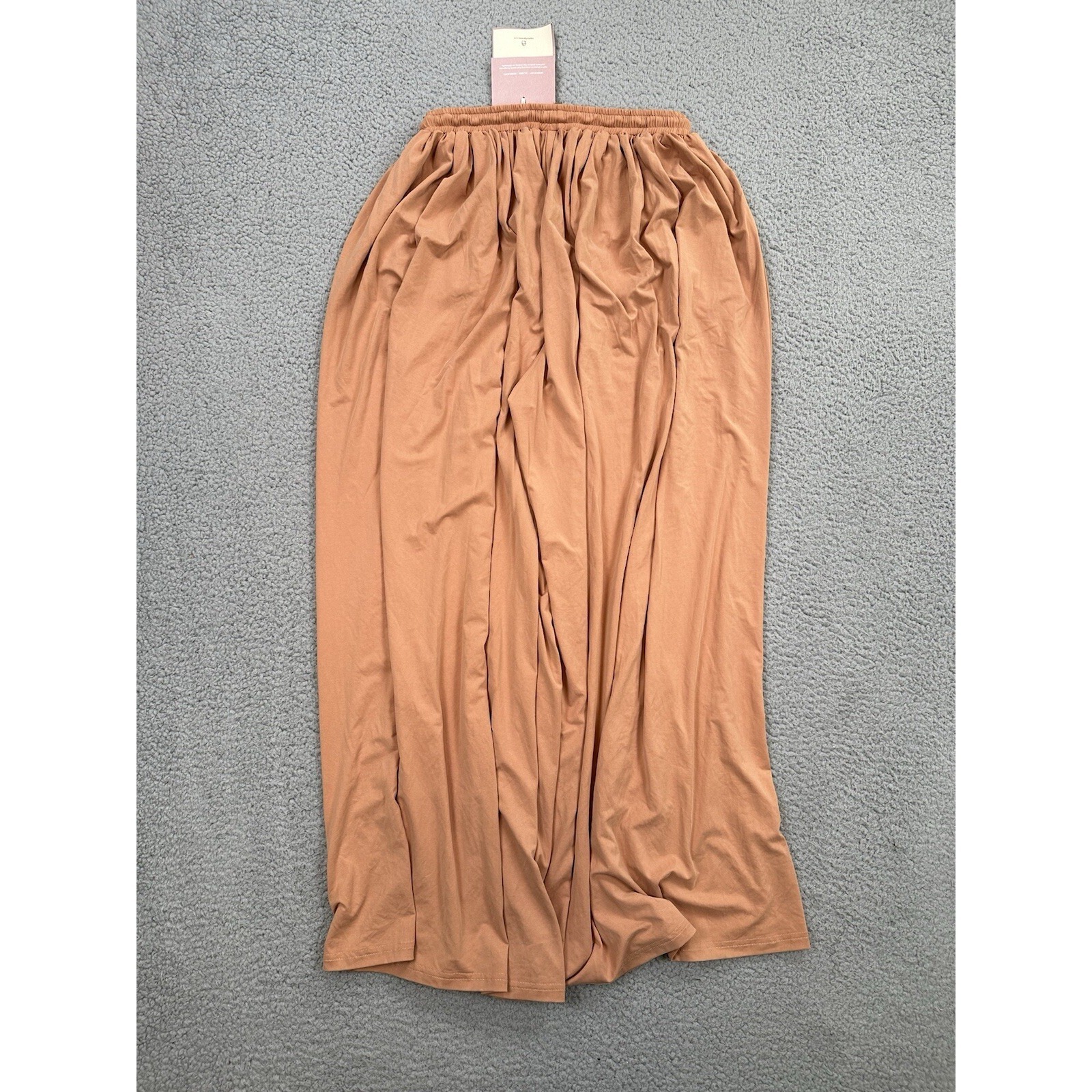 Nap Loungewear Flowy Wide Leg Pants Women's Small Brown Orange Elastic Waist New — image 2 of 8